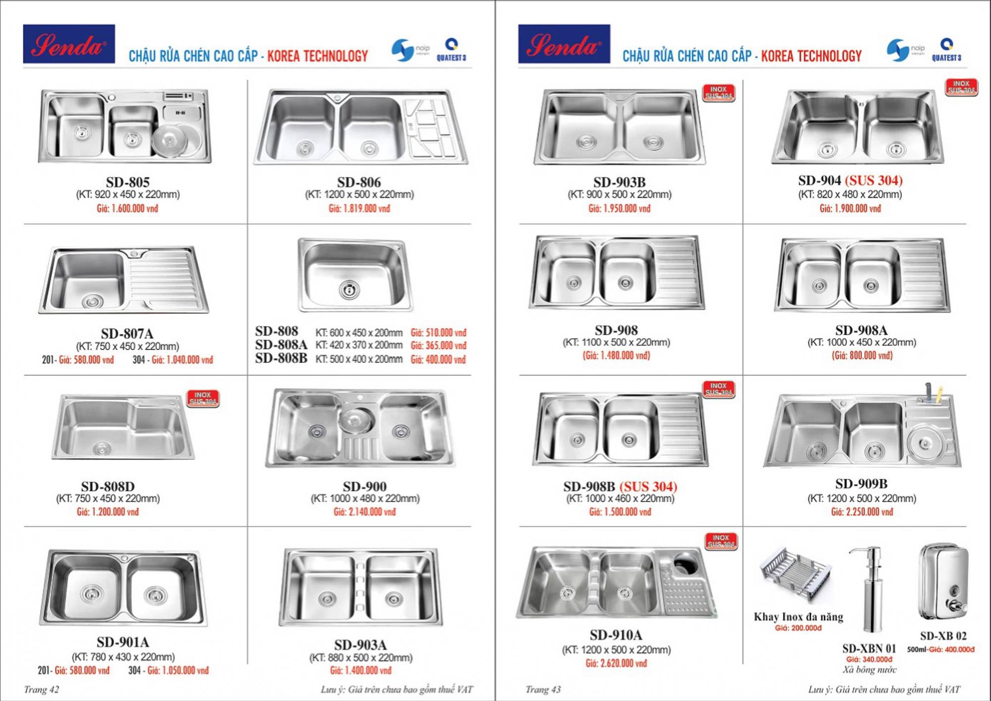 Thiết bị vệ sinh SENDA Catalogue và Bảng giá mới nhất 2024 /Page 22